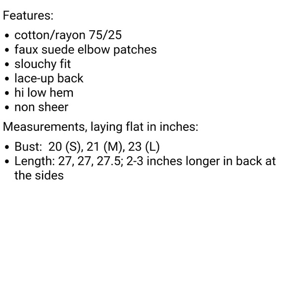 Lace up back knit top suede elbow patches 3 colors - Picture 2 of 7