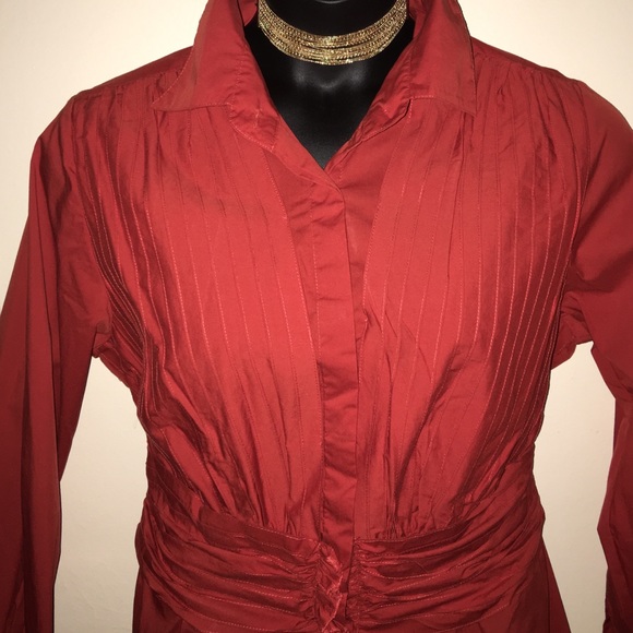 Dark orange/Rust Button down - Picture 2 of 4