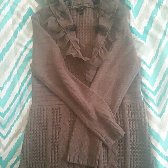 Grey two button sweater