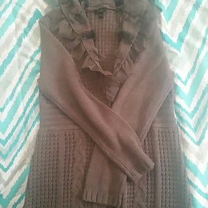 Grey two button sweater