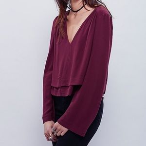 FREE PEOPLE Moondance Deep V Top