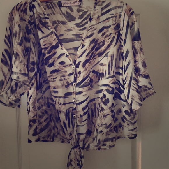 Animal print loose fitting top - Picture 1 of 1