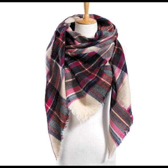 Accessories - Brand New Women's Multi-Colored Plaid Scarf