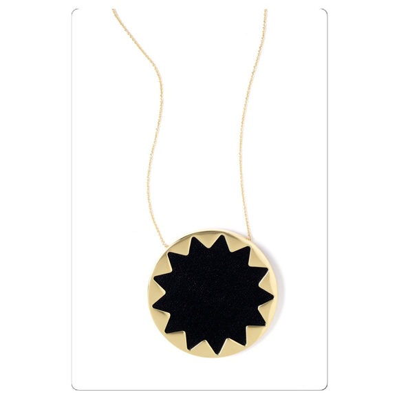 House of Harlow 1960 Jewelry - House of Harlow Leather Sunburst Pendant NWT