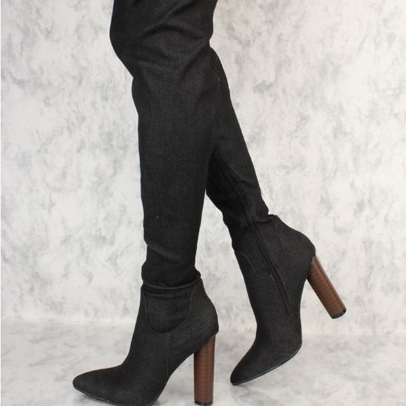 Suede Thigh-High Boots