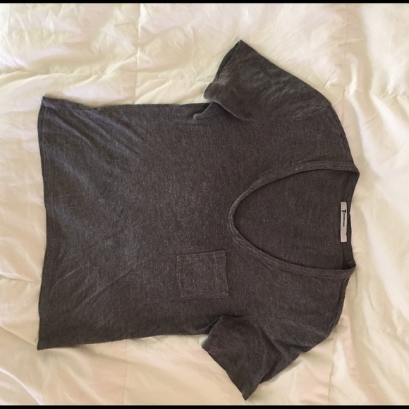 T by Alexander Wang classic cropped t grey XS