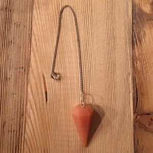 Orange Calcite crystal Pendant