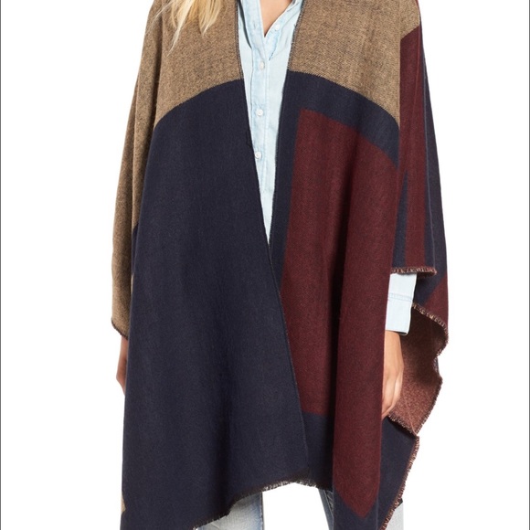 bp Accessories - BP brand colorblock poncho NWOT
