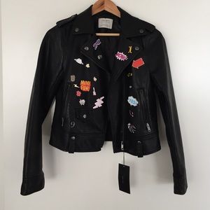 Zara Basic Pins Faux Leather Jacket