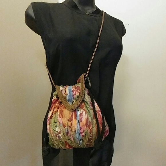 🔥VINTAGE🔥 MULTI COLOR SILK BAG