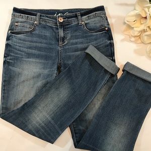 INC regular fit boyfriend jeans.