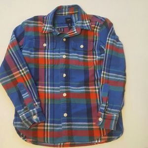 Gap Boys Button Down Plaid Shirt (8)