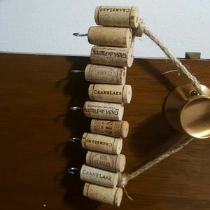 Custom made wine cork necklace holder