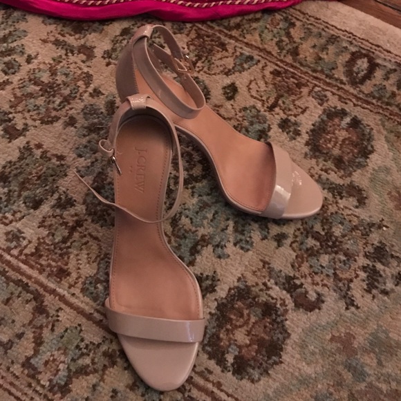 Nude patent j crew heels