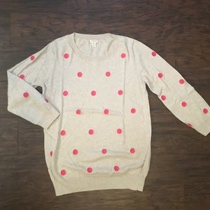 J Crew Polka Dot Sweater - M