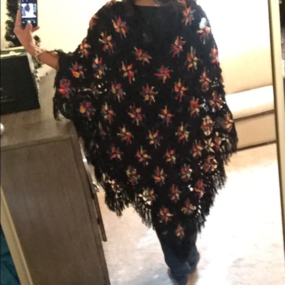 Knitted Shawl, 70's style