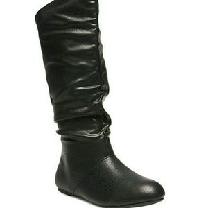 Black slouch boots from Wet seal