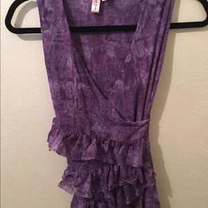 Ruffle top purple XS sweet pea