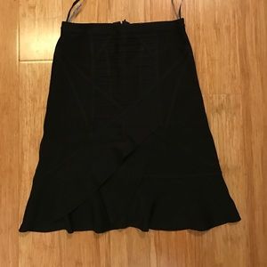 Herve Leger by Max Azria Black Bandage Skirt