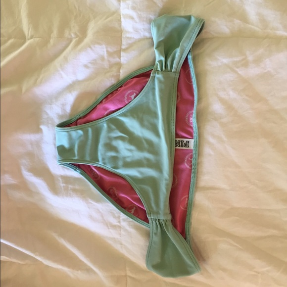 PINK Victoria's Secret bikini bottoms aqua S