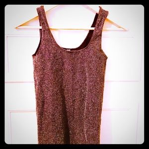 Last Tango shimmer  brown fitted tank.  XS- sm workout or night out tank