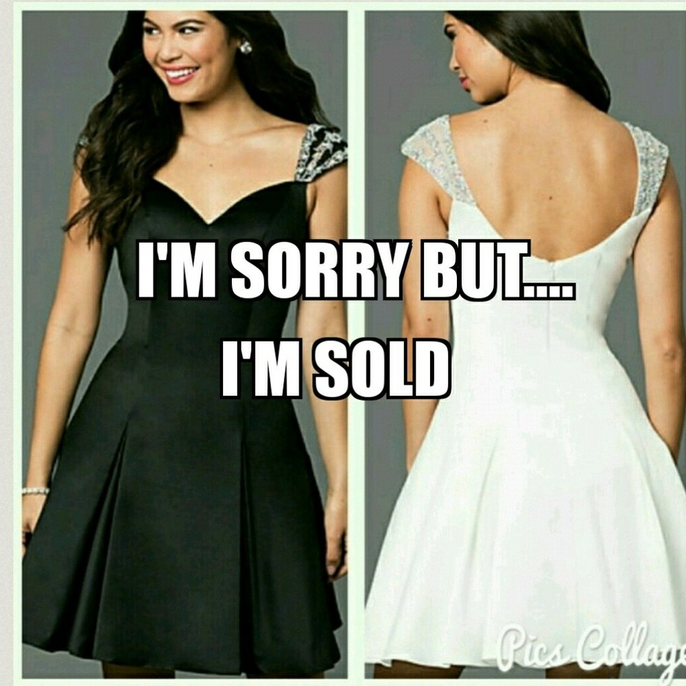 NWT Jeweled Cap-Sleeve Semi-Formal Dress - Picture 1 of 4