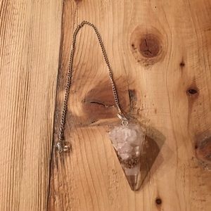 Clear Organite Crystal Pendulum