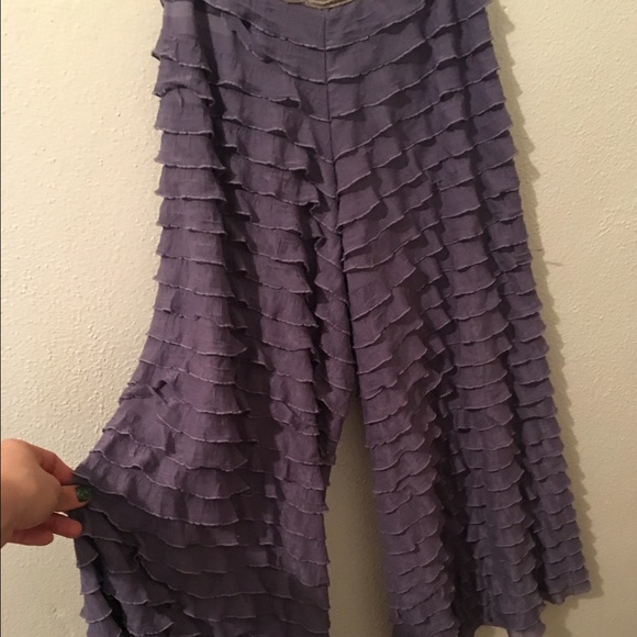 Flow pants, lavender, ruffle