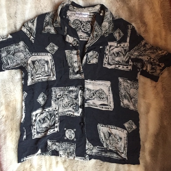 Botanical Button-Up Blouse