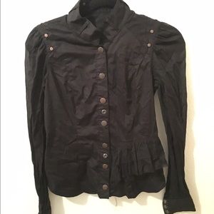 Lip service steampunk top