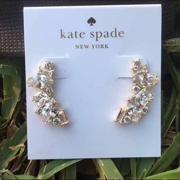 kate spade Jewelry - NWT Kate Spade Cluster Crawler Earrings