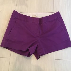 Purple chino shorts
