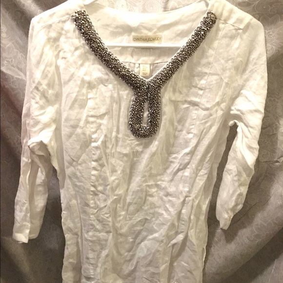 Cynthia rowley beaded tunic