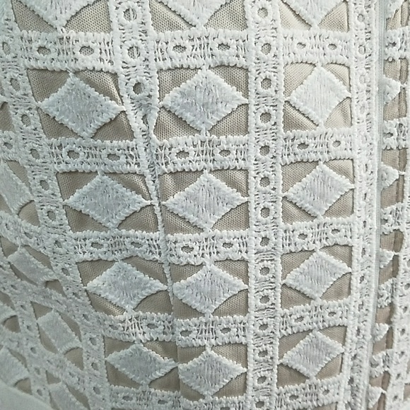 NEW Fit and Flare Textured Ivory Dress - Picture 6 of 8