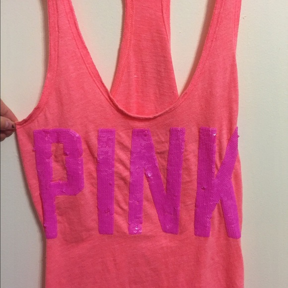 PINK Victoria's Secret Tops - PINK Sequined Tank Top