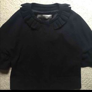 Valentino Roma wool silk ruffle sleeve jacket Valentino Roma wool silk ruffle sleeve jacket