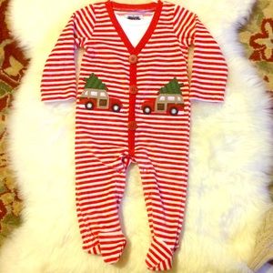 MudPie Christmas Car Onesie