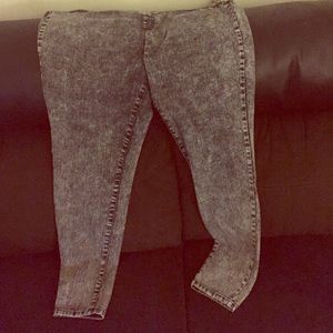 Grey High waisted Jeans (stretch)