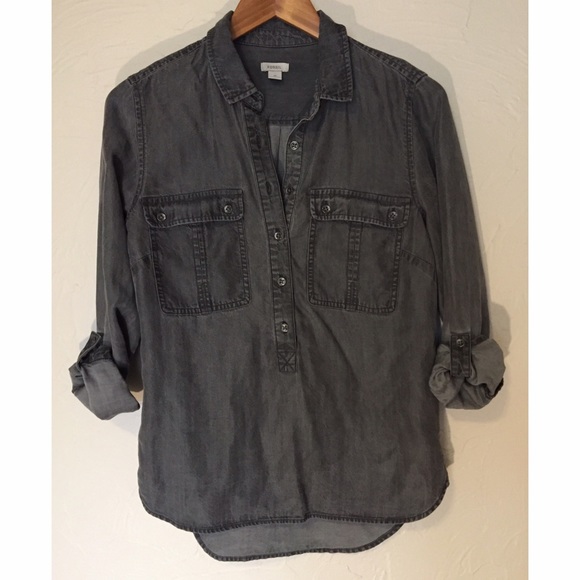 Fossil, grey denim shirt