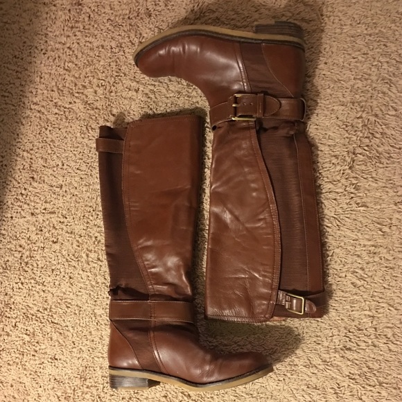 Lucky Brand Brown Leather Knee High Boot