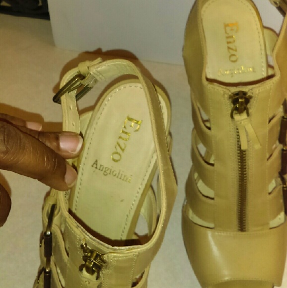 Enzo Angiolini Shoes - Tan platform sandals