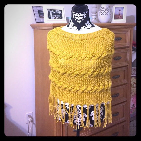 Handmade poncho-wrap