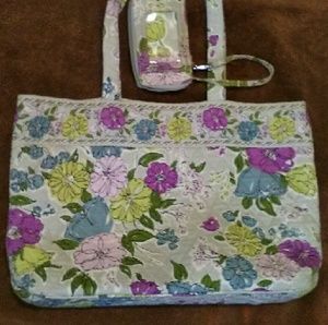 Vera Bradley flower bag/purse with matching wallet