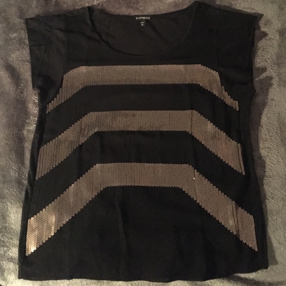 Silver Sequin Express Blouse