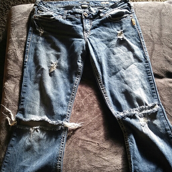 Silver Brand distressed bootcut jeans size 32