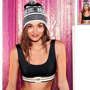 NEW VS PINK Fashion Show Gray Beanie Hat