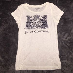 White and navy blue Juicy Couture T-shirt