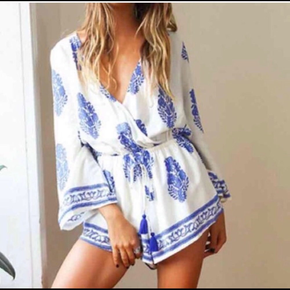 RESTOCKED 🌷 Porcelain  Romper - Picture 3 of 7