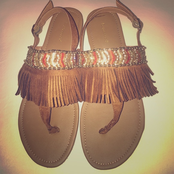 Fringe sandals