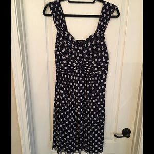 Flirty Navy & White Spotted Dress